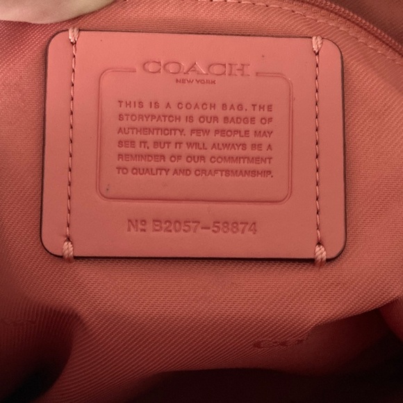 Coach Coral Pebbled Leather Prairie Satchel Bag No B2057-58874 - Picture 6 of 8